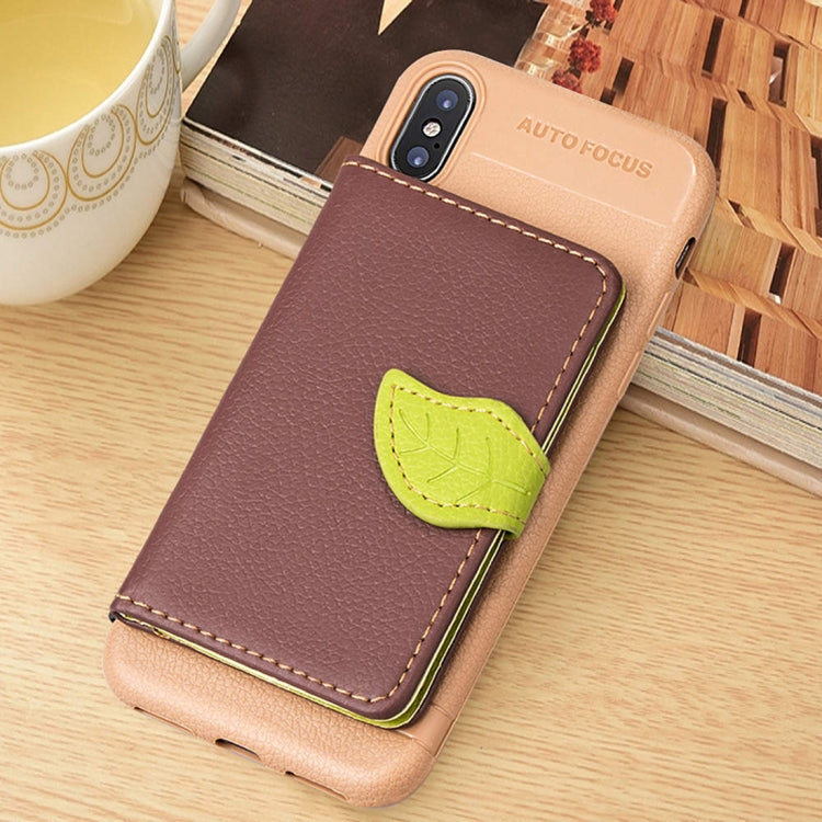 For iPhone X / XS Leaf Style Magnetic Leather Case  with Holder & Card Slots & Wallet & Photo Frame