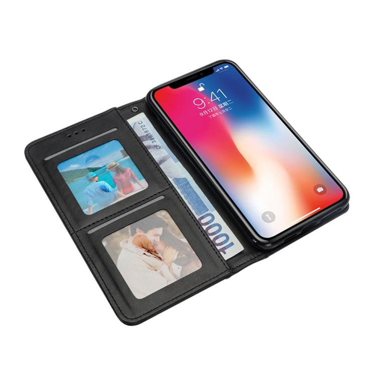 For iPhone X / XS Splicing Horizontal Flip PU Leather Case with Holder & Card Slots & Wallet & Photo Frame