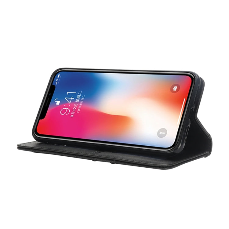 For iPhone X / XS Splicing Horizontal Flip PU Leather Case with Holder & Card Slots & Wallet & Photo Frame