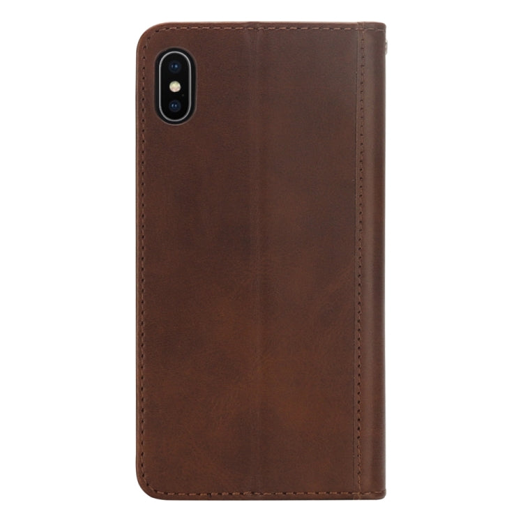 For iPhone X / XS Splicing Horizontal Flip PU Leather Case with Holder & Card Slots & Wallet & Photo Frame