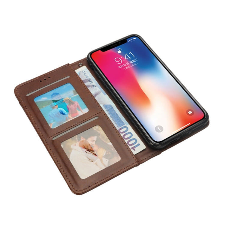 For iPhone X / XS Splicing Horizontal Flip PU Leather Case with Holder & Card Slots & Wallet & Photo Frame