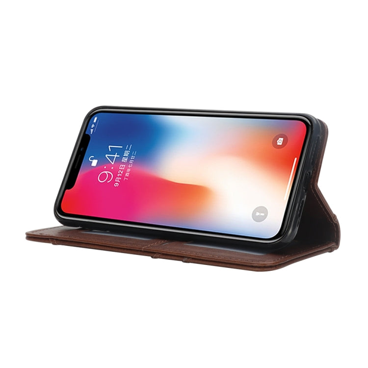 For iPhone X / XS Splicing Horizontal Flip PU Leather Case with Holder & Card Slots & Wallet & Photo Frame