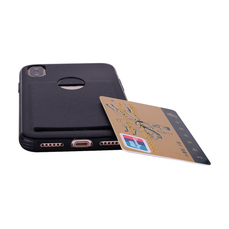 For iPhone X / XS Candy Color TPU Case  with Card Slot