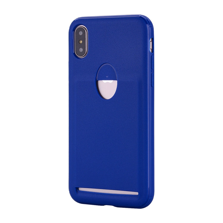 For iPhone X / XS Candy Color TPU Case  with Card Slot