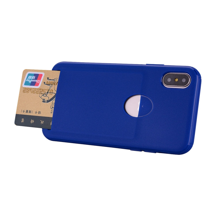 For iPhone X / XS Candy Color TPU Case  with Card Slot