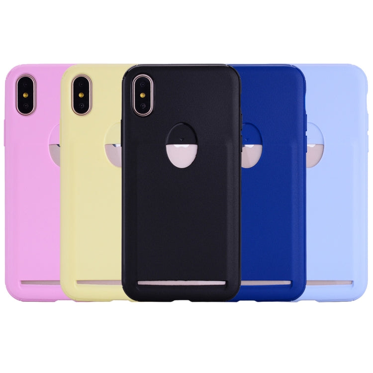 For iPhone X / XS Candy Color TPU Case  with Card Slot