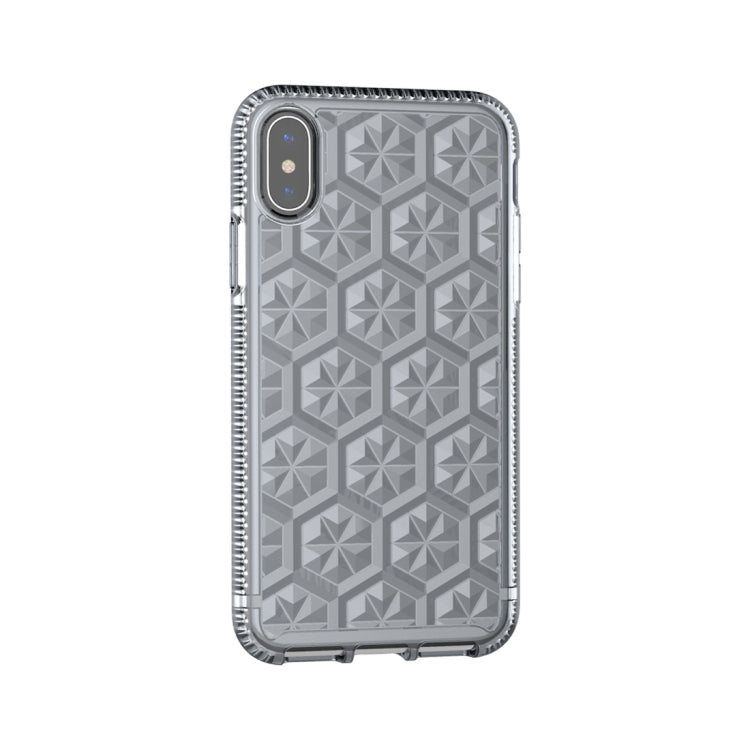 For iPhone X / XS Cube Pattern PC Case (Grey)