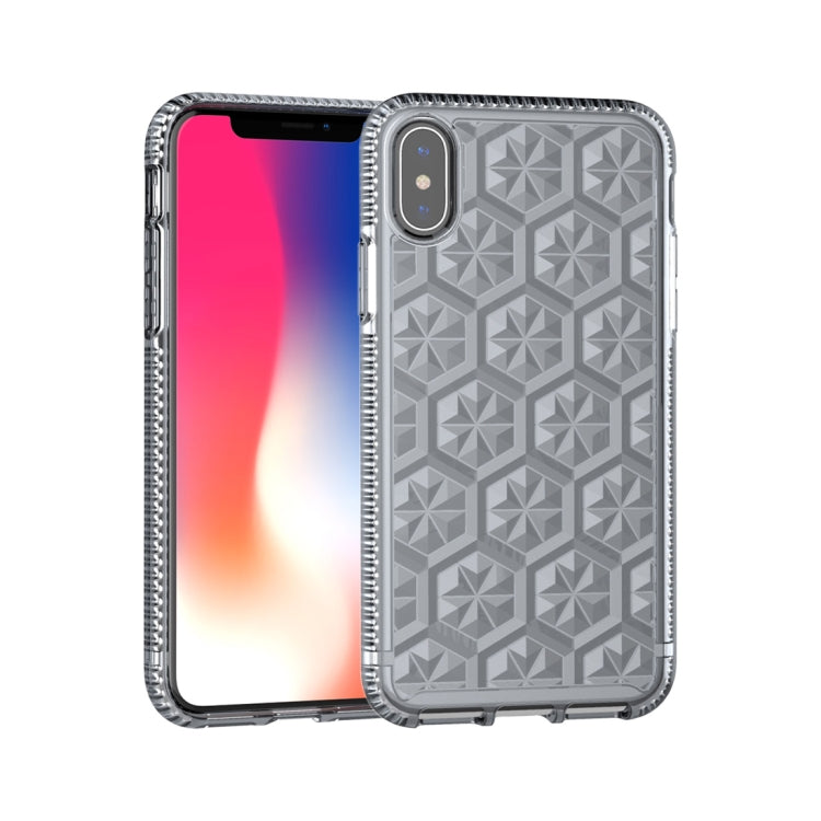 For iPhone X / XS Cube Pattern PC Case (Grey)