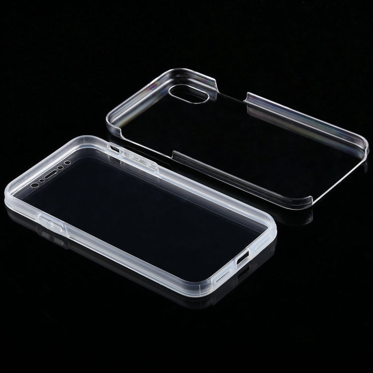For iPhone X / XS 0.75mm Double-sided Ultra-thin Transparent PC + TPU Case