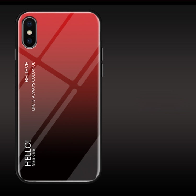 For iPhone X / XS Gradient Color Glass Case