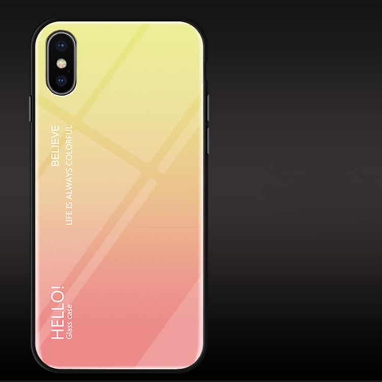 For iPhone X / XS Gradient Color Glass Case