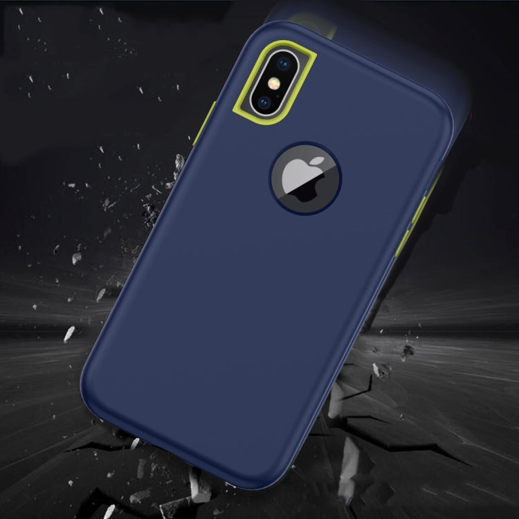 For iPhone X / XS 3 in 1 Solid Color Combination Case