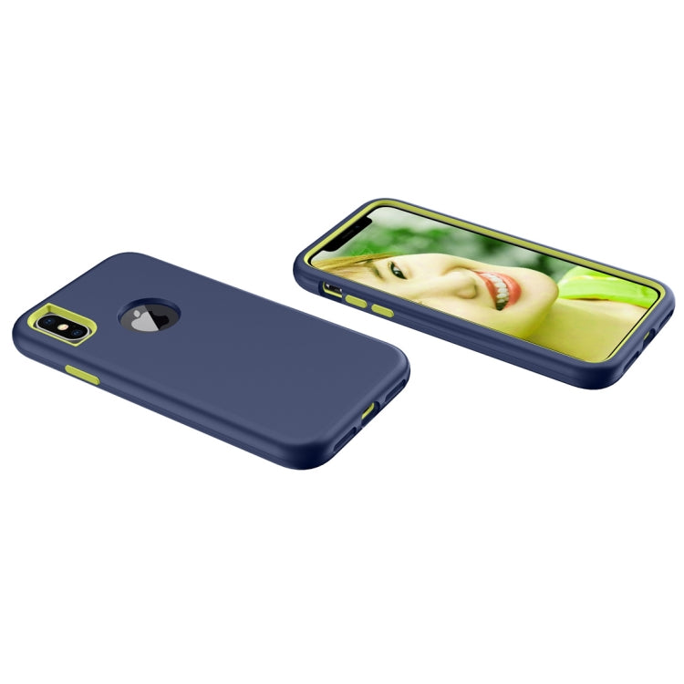 For iPhone X / XS 3 in 1 Solid Color Combination Case