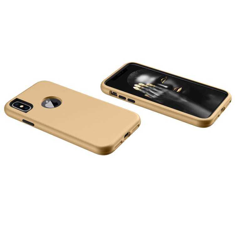 For iPhone X / XS 3 in 1 Solid Color Combination Case