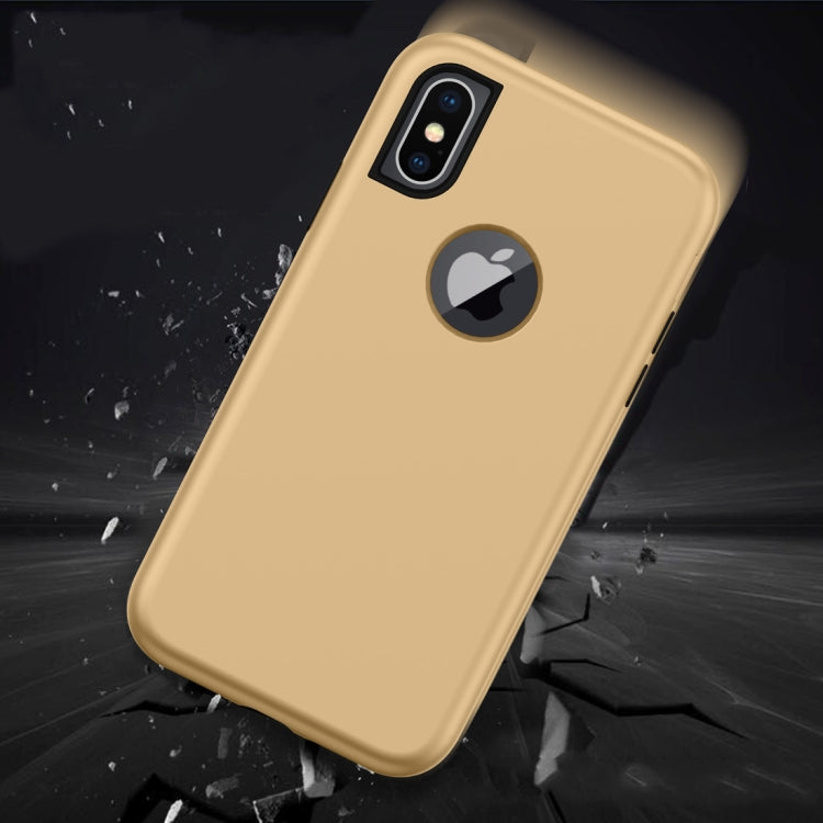 For iPhone X / XS 3 in 1 Solid Color Combination Case