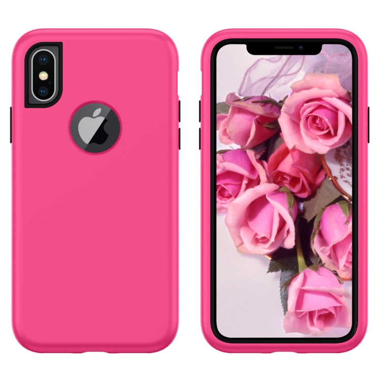 For iPhone X / XS 3 in 1 Solid Color Combination Case