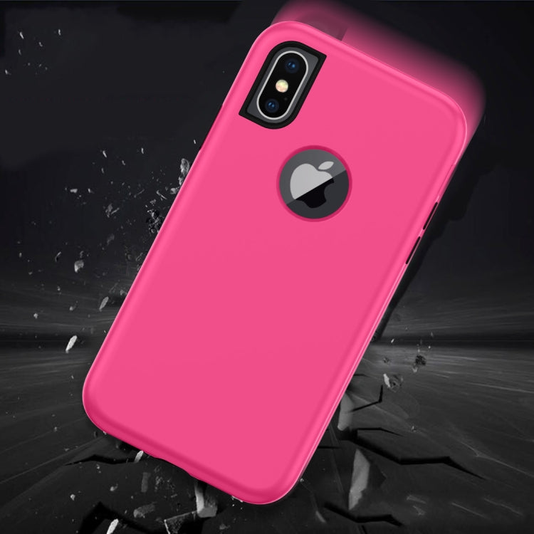 For iPhone X / XS 3 in 1 Solid Color Combination Case