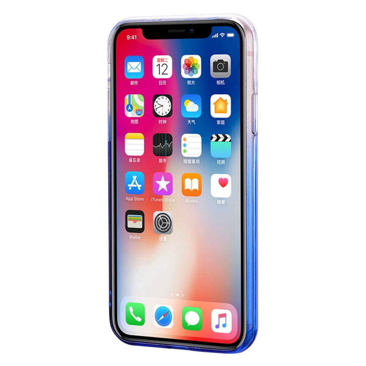 For iPhone X / XS Heart Pattern Diamond Texture TPU Protector Back Cover Case