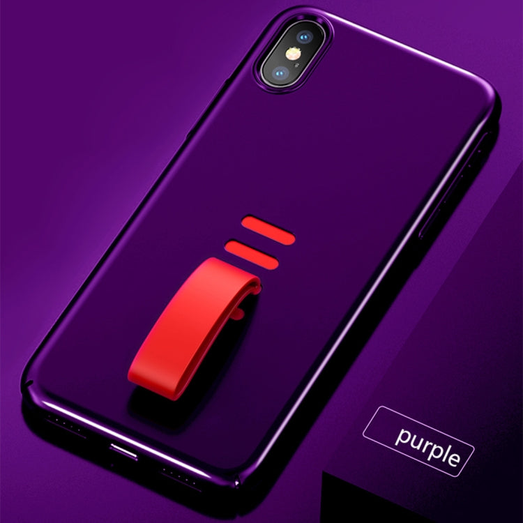 For iPhone X / XS Shockproof Protective Case with Rubber Ring Holder