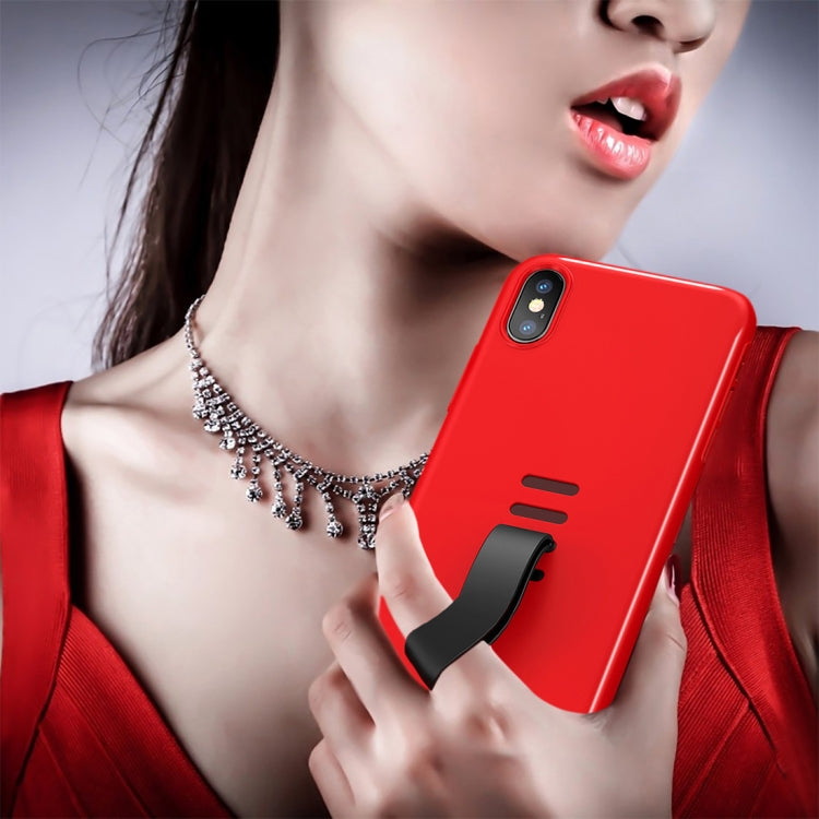 For iPhone X / XS Shockproof Protective Case with Rubber Ring Holder