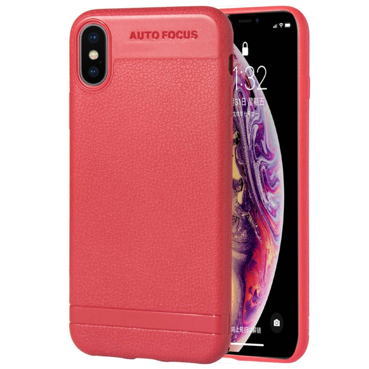 For iPhone X / XS Litchi Texture TPU Shockproof Case
