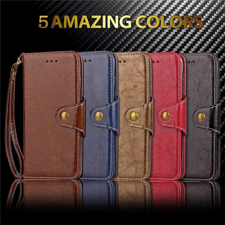 For iPhone XS Crazy Horse Texture Retro Business Horizontal Flip Leather Case with Holder & Card Slots & Wallet