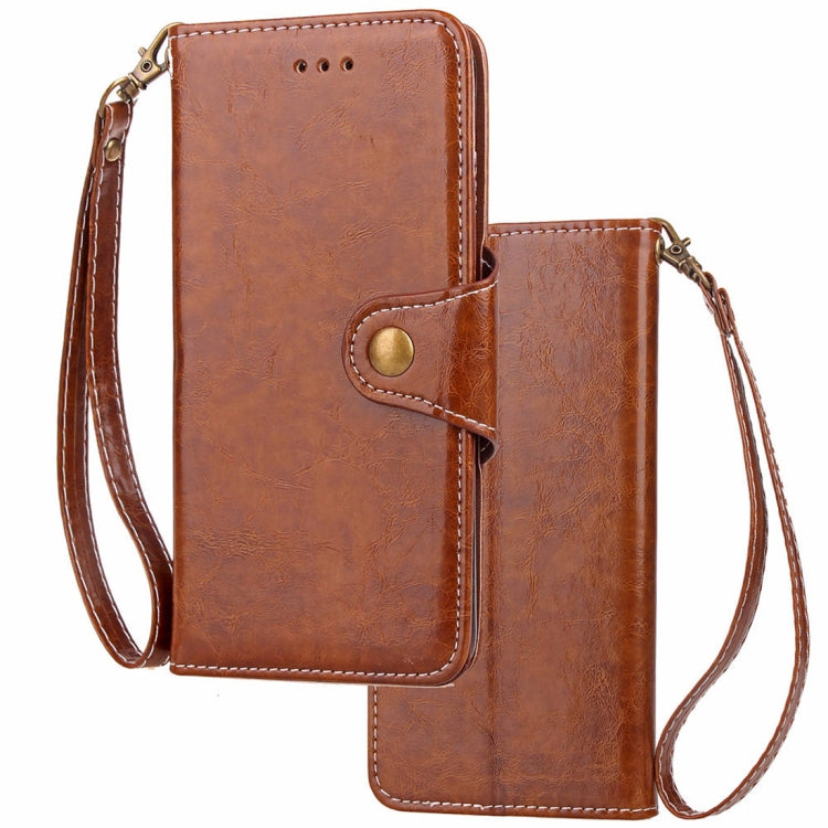 For iPhone XS Crazy Horse Texture Retro Business Horizontal Flip Leather Case with Holder & Card Slots & Wallet
