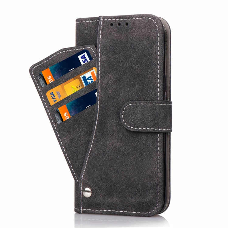 For iPhone XS Frosted TPU Horizontal Flip Leather Case with Holder & Card Slots & Wallet & Photo Frame