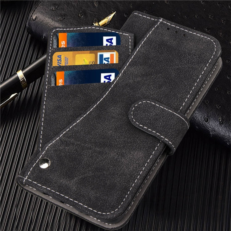 For iPhone XS Frosted TPU Horizontal Flip Leather Case with Holder & Card Slots & Wallet & Photo Frame