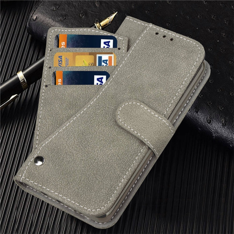 For iPhone XS Frosted TPU Horizontal Flip Leather Case with Holder & Card Slots & Wallet & Photo Frame