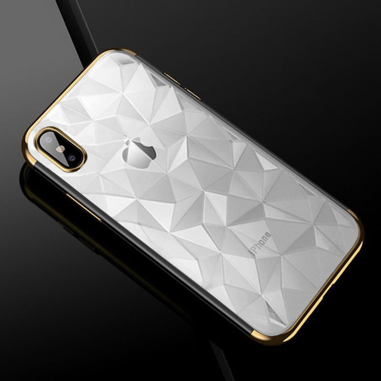 For iPhone X / XS Three-Stage Diamond Texture TPU Case