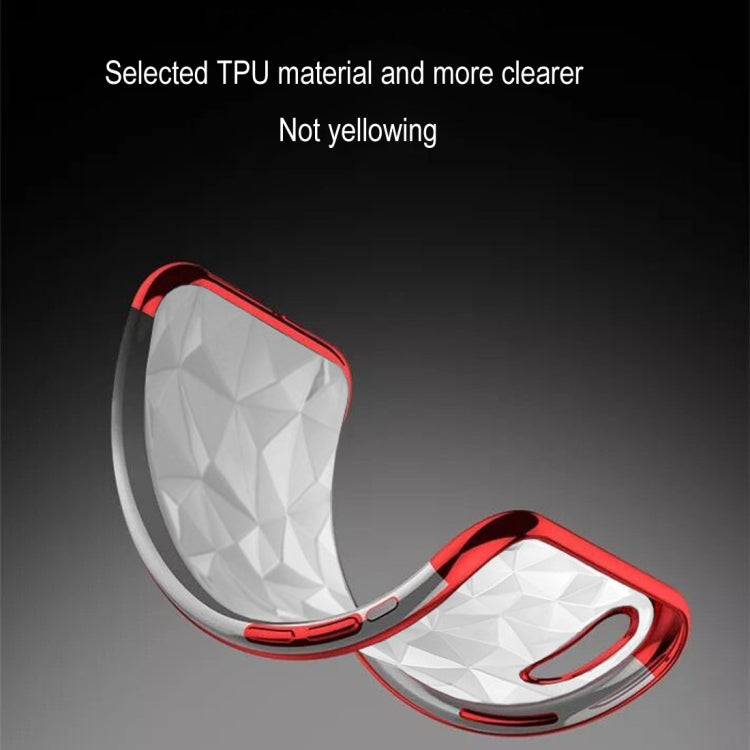 For iPhone X / XS Three-Stage Diamond Texture TPU Case