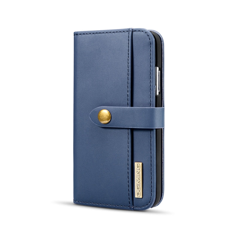 For iPhone X DG.MING Lambskin Detachable Horizontal Flip Magnetic Case with Holder & Card Slots & Wallet