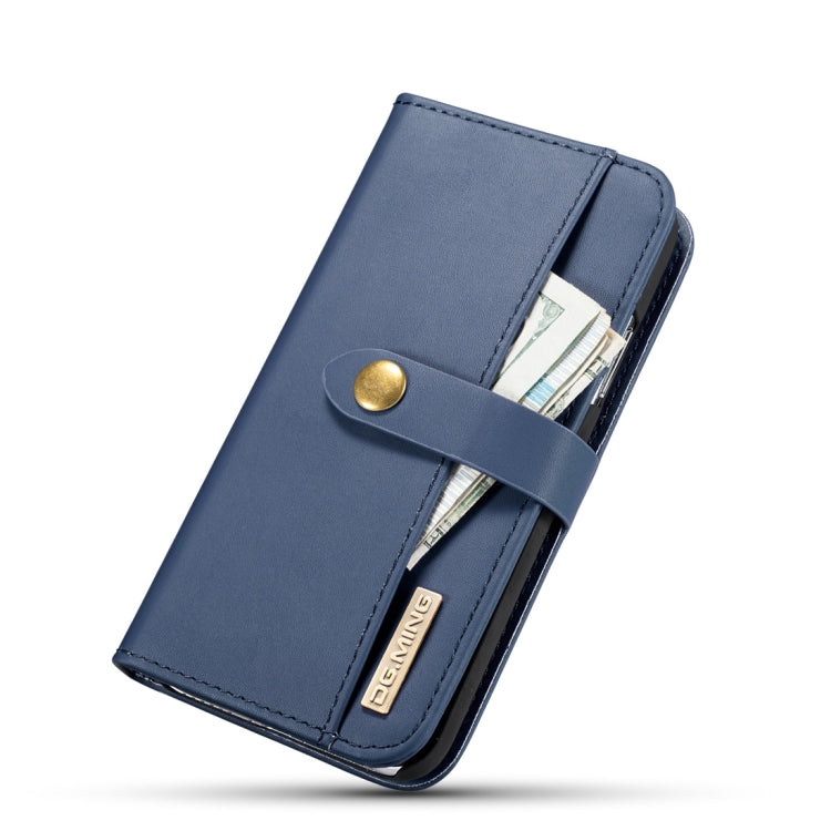 For iPhone X DG.MING Lambskin Detachable Horizontal Flip Magnetic Case with Holder & Card Slots & Wallet