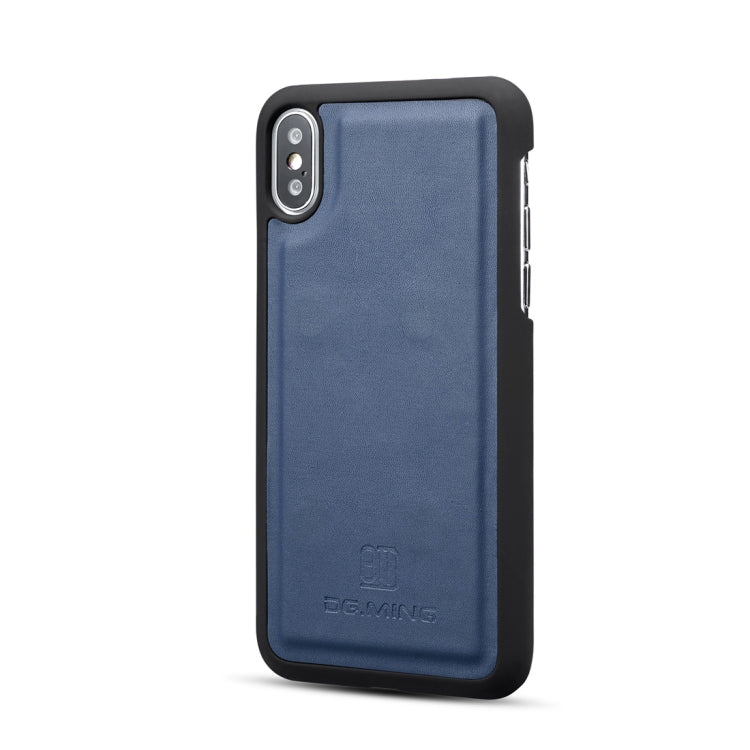 For iPhone X DG.MING Lambskin Detachable Horizontal Flip Magnetic Case with Holder & Card Slots & Wallet