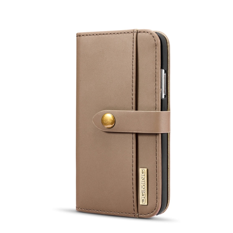 For iPhone X DG.MING Lambskin Detachable Horizontal Flip Magnetic Case with Holder & Card Slots & Wallet