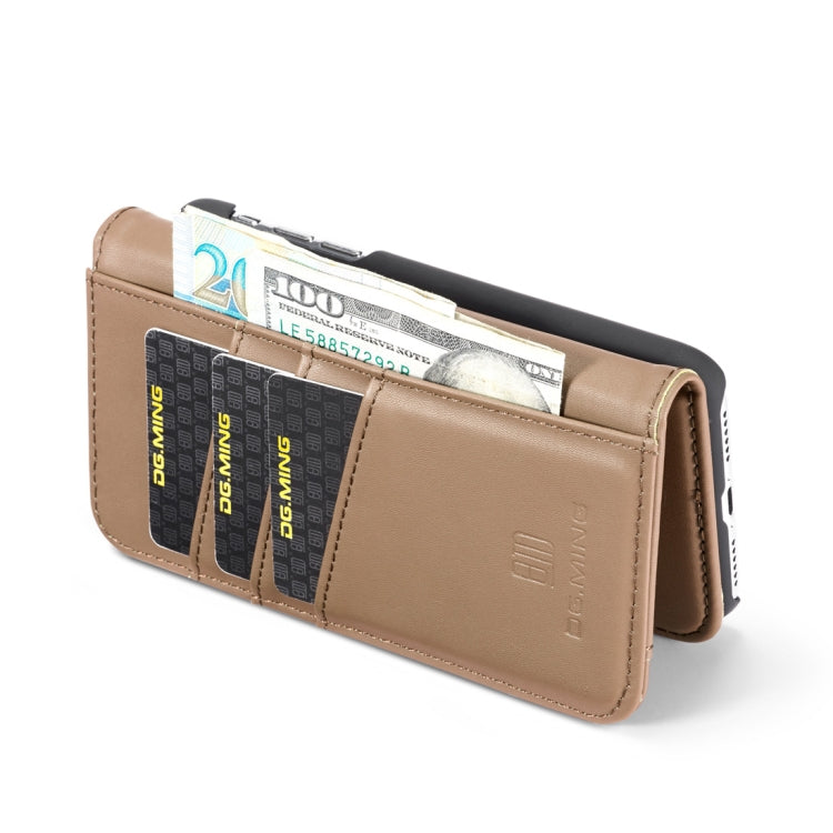 For iPhone X DG.MING Lambskin Detachable Horizontal Flip Magnetic Case with Holder & Card Slots & Wallet
