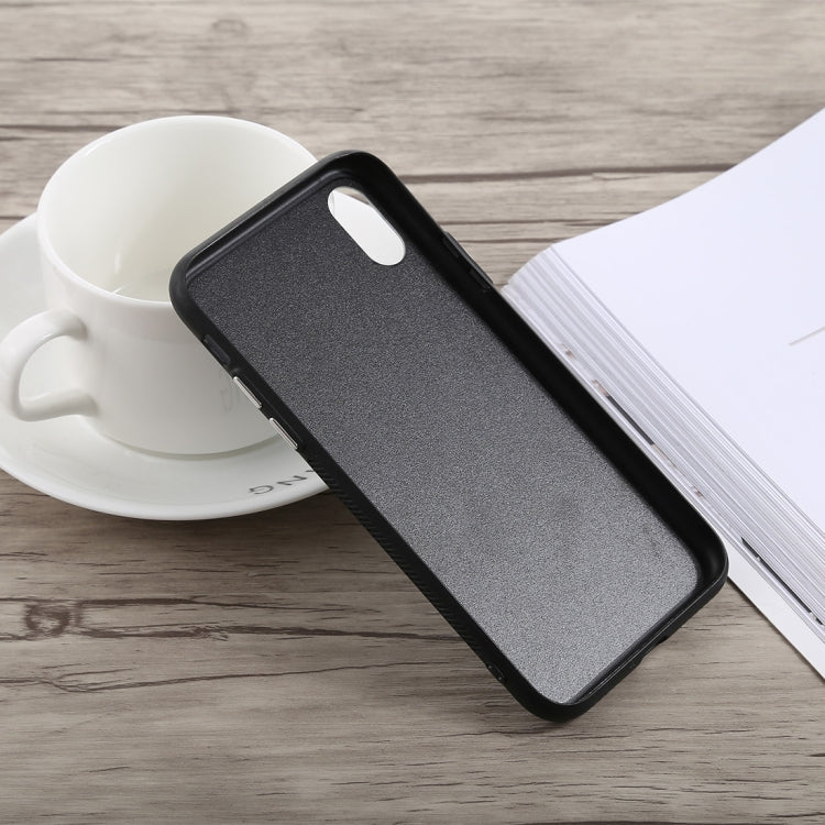 For iPhone X Simple Style Rose Pattern Shockproof Glass Protective Case