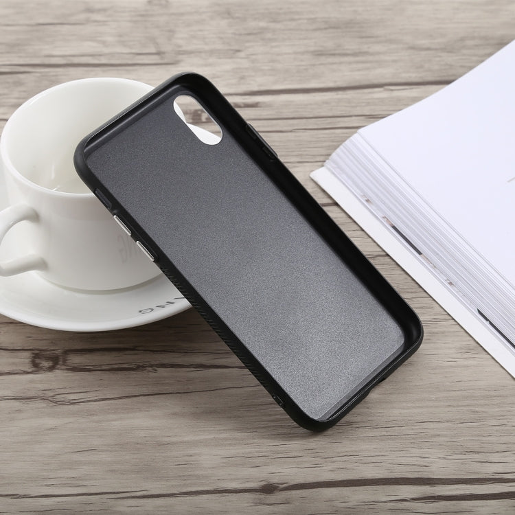 For iPhone X Simple Style Rose Pattern Shockproof Glass Protective Case