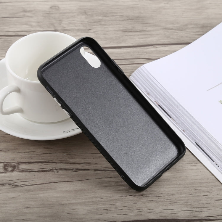 For iPhone X Simple Style Rose Pattern Shockproof Glass Protective Case