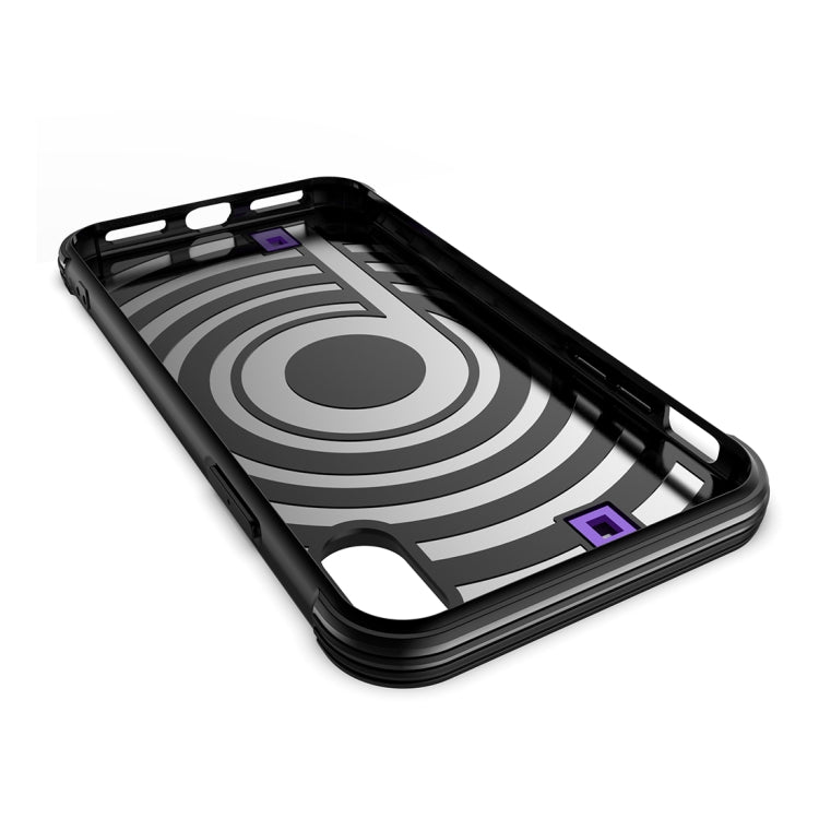 For iPhone X TPU + PC Protective Case with Card Slot and Holder