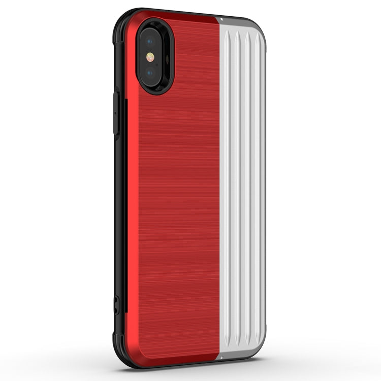 For iPhone X TPU + PC Protective Case with Card Slot and Holder