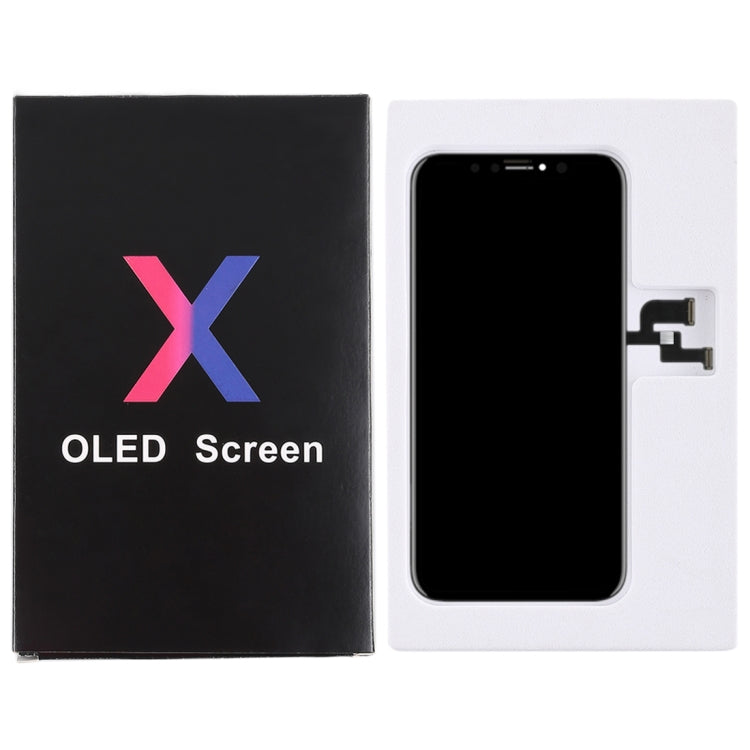 50 PCS Cardboard Packaging Black Box for iPhone X LCD Screen and Digitizer Full Assembly