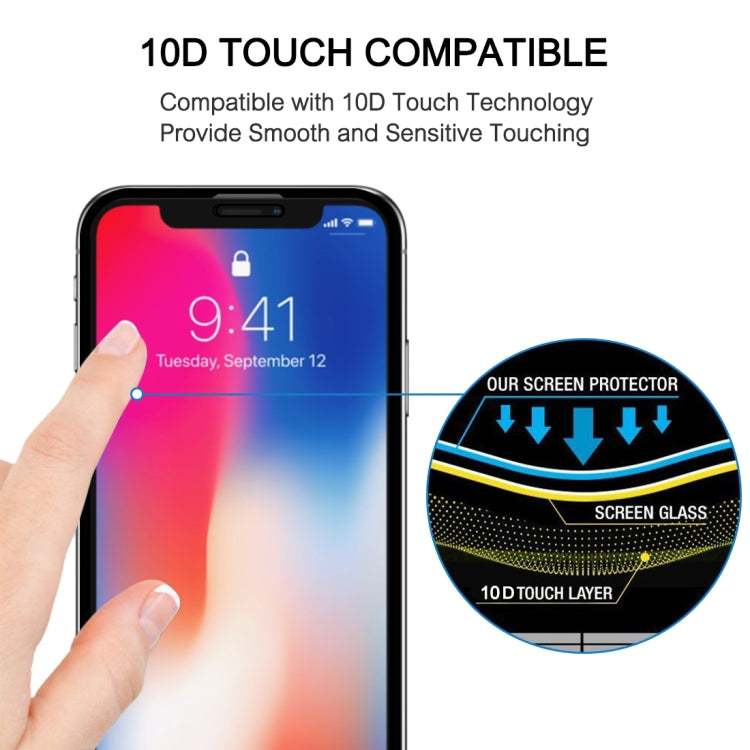 For iPhone XR 9H 5D Explosion-proof Full Glue Full Screen Tempered Glass Film