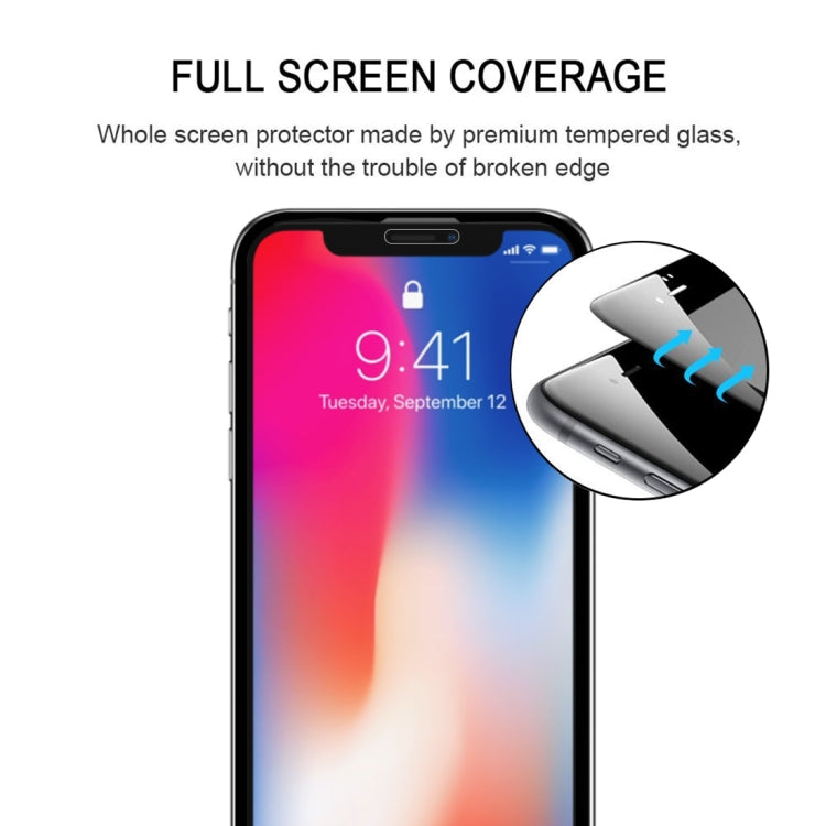 For iPhone XR 2pcs Full Glue Full Screen Tempered Glass Film