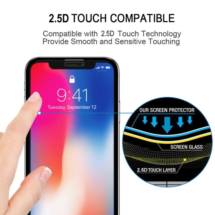 For iPhone XR 2pcs Full Glue Full Screen Tempered Glass Film