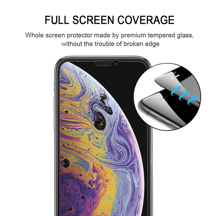 For iPhone XS Max 9H 2.5D Anti-shock Full Glue Full Screen Tempered Glass Film
