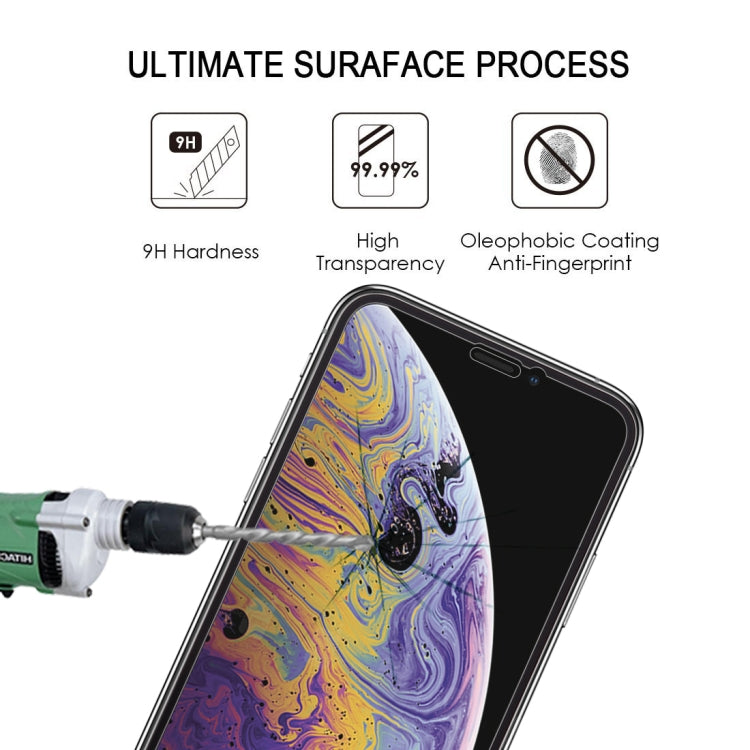 For iPhone XS Max 9H 2.5D Anti-shock Full Glue Full Screen Tempered Glass Film