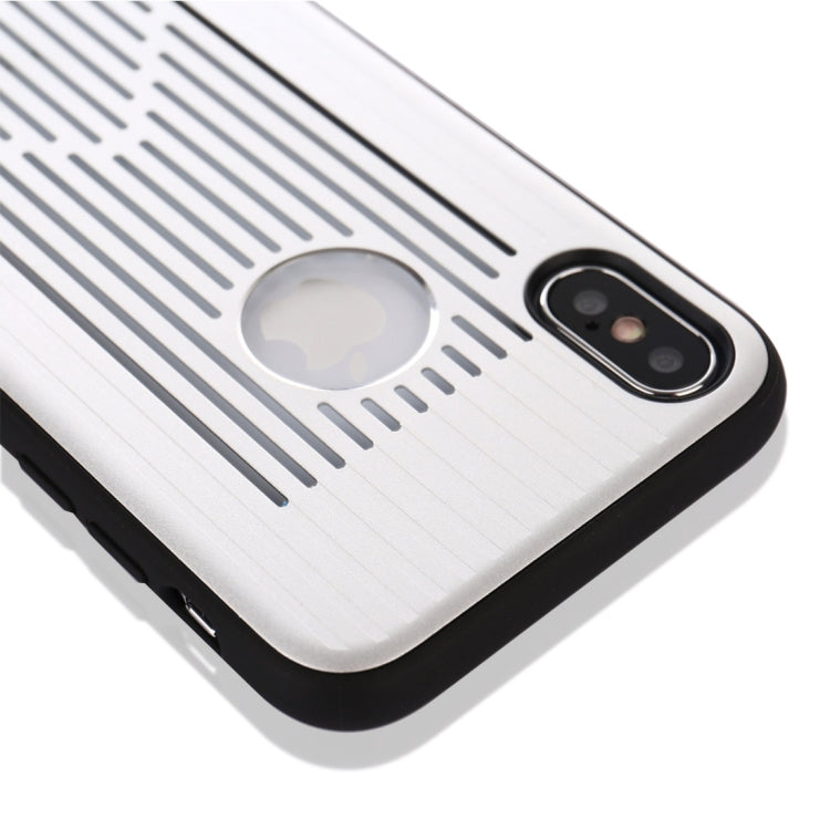 For iPhone X / XS Metal + PC Hollow-out Full Coverage Protective Back Cover Case