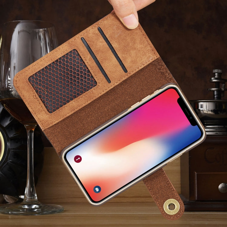 For iPhone X / XS Retro Magnetic Horizontal Flip Leather Case with Card Slots & Wallet & Photo Frame & Detachable Back Cover